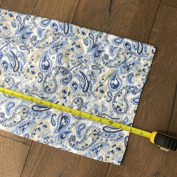 NWT Wide Leg Cotton Blend Lightweight Summer Blue Paisley Beach Pants - Picture 5 of 9